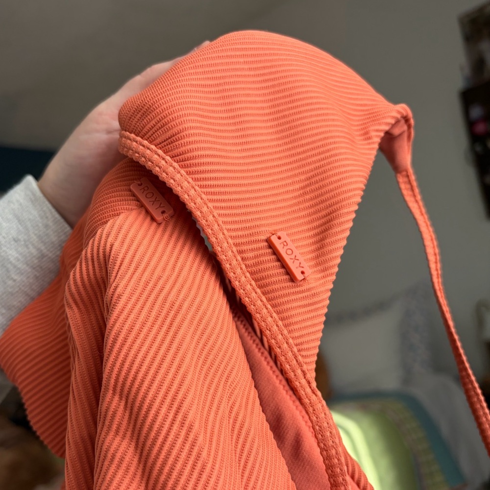 Orange Ribbed Roxy Bikini - Picture 5 of 5